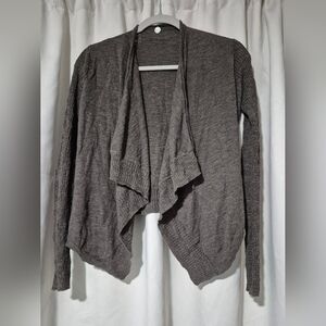 Women's Olive Green Open Front Sweater